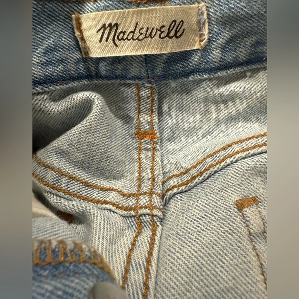 Madewell Classic Straight Leg Jeans Light Wash Size 28 - Picture 4 of 5